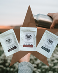 RIP Coffee Sample 4 Pack - 4x2.5oz Ground or Whole Bean | Bold Blends: Campfire, Vaquero, Mombacho, Nika