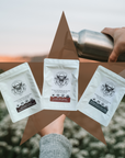 RIP Coffee Sample Pack Trio - 3x2.5oz Ground or Whole Bean | Bold Blends: Campfire, Vaquero, Mombacho | Get One Free